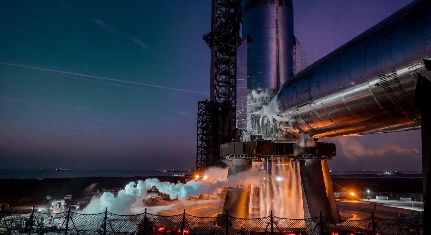 SpaceX Starship V3 初飛行カウントダウン開始のイメージ画像