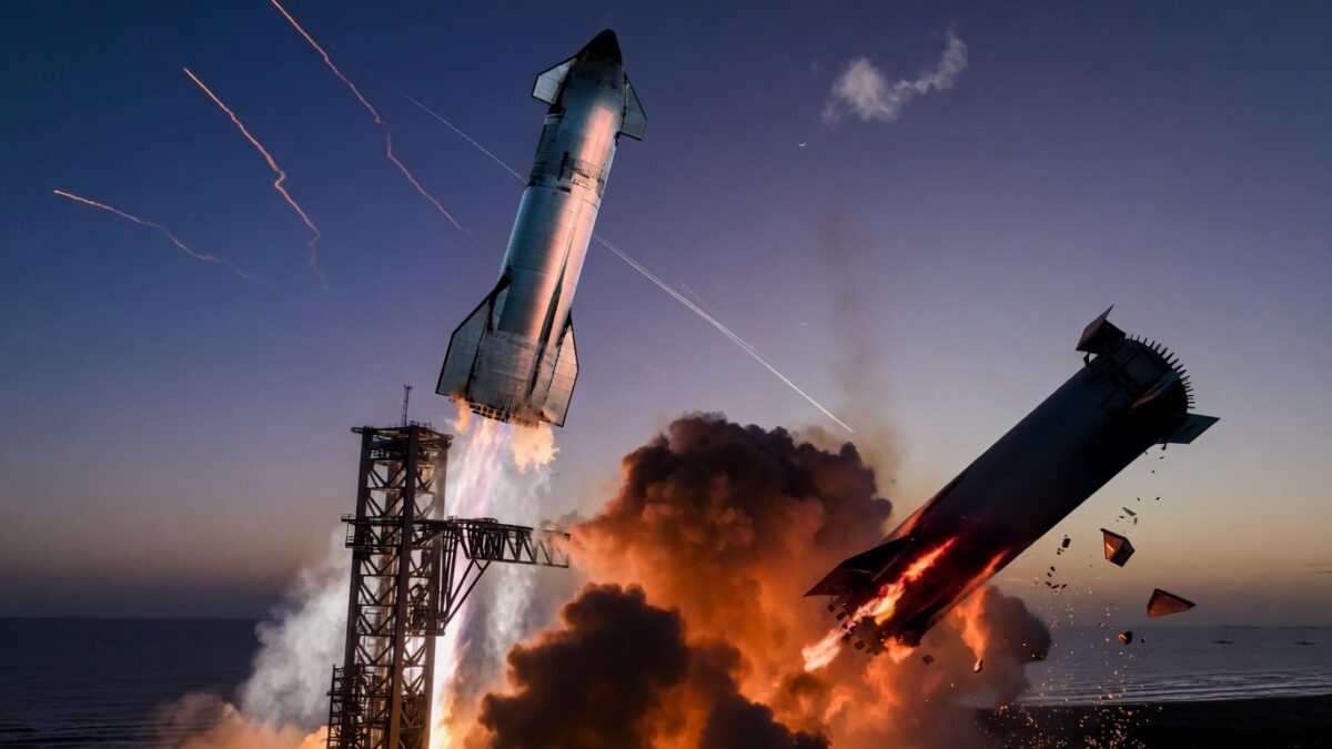 SpaceX Starship V3初打ち上げ ブースター喪失