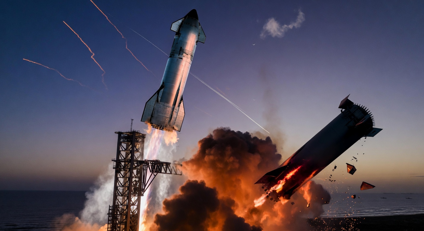 SpaceX Starship V3初打ち上げ ブースター喪失のイメージ画像